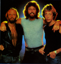 A cheesy photo of the Bee Gees